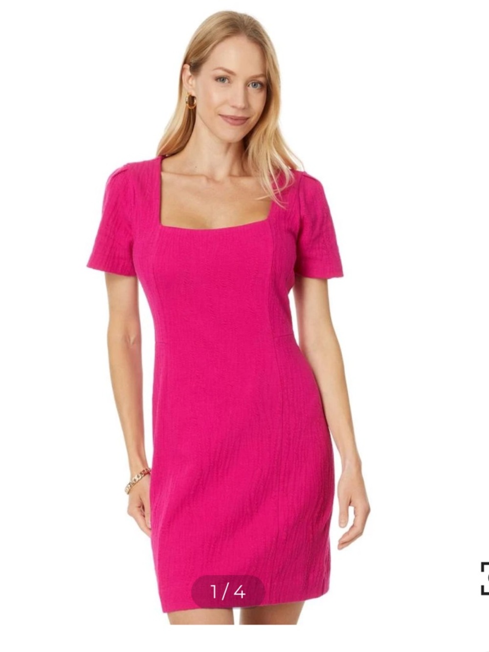 Lilly Pulitzer Brinley Stretch Shift Dress — Hot Pink